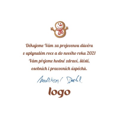 Čtvercové Vánoční přání 180