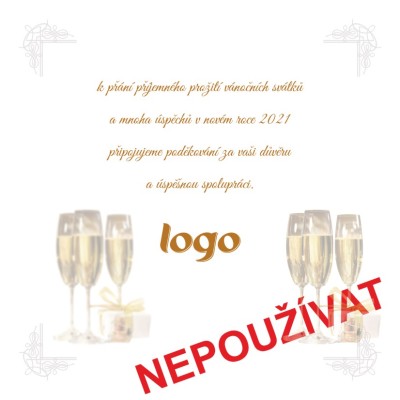 Čtvercové Vánoční přání 80